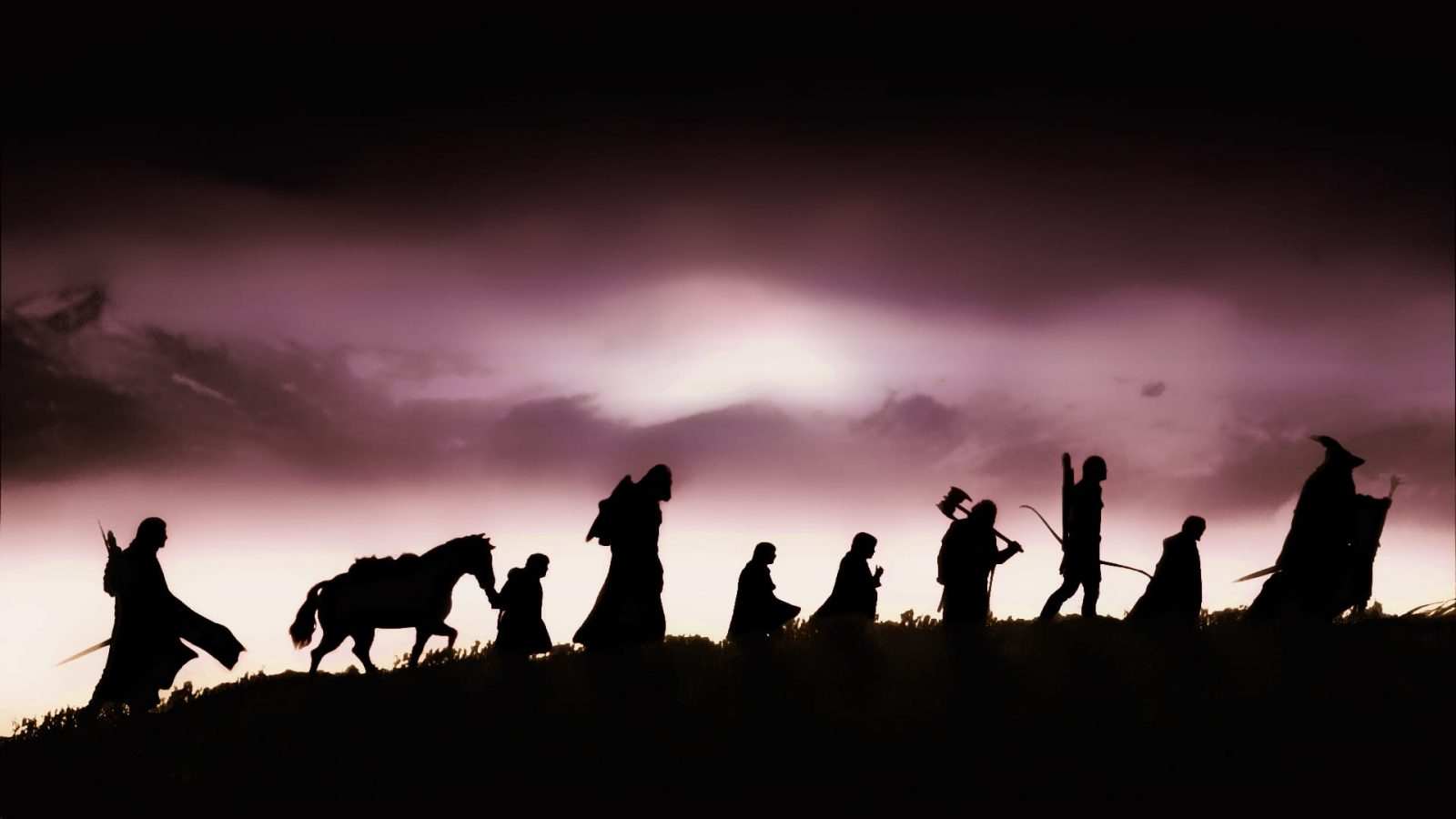 lord of the rings fellowship of the ring the silhouettes