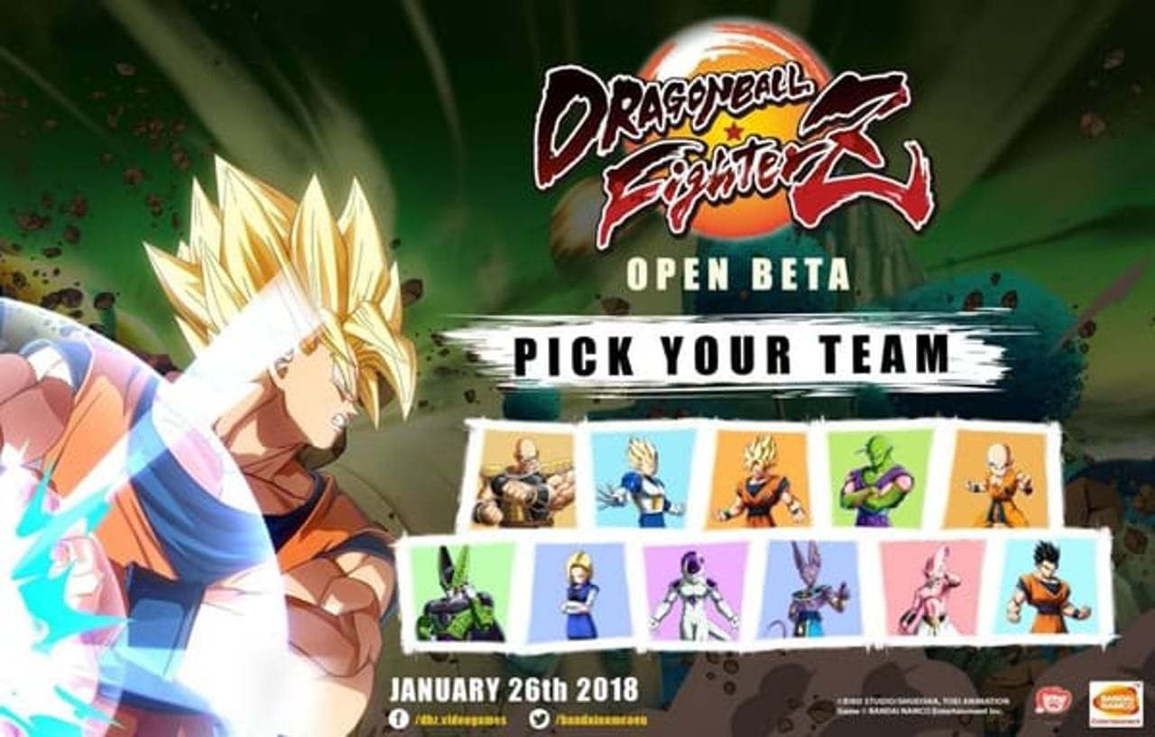 DB FighterZ Open Beta Roster 01 09 18 News