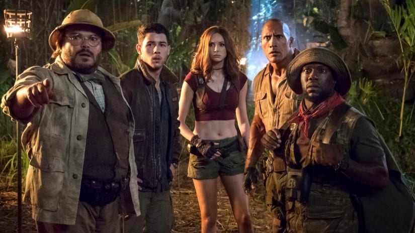 jumanji welcome to the jungle review dwayne johnson karen gillan