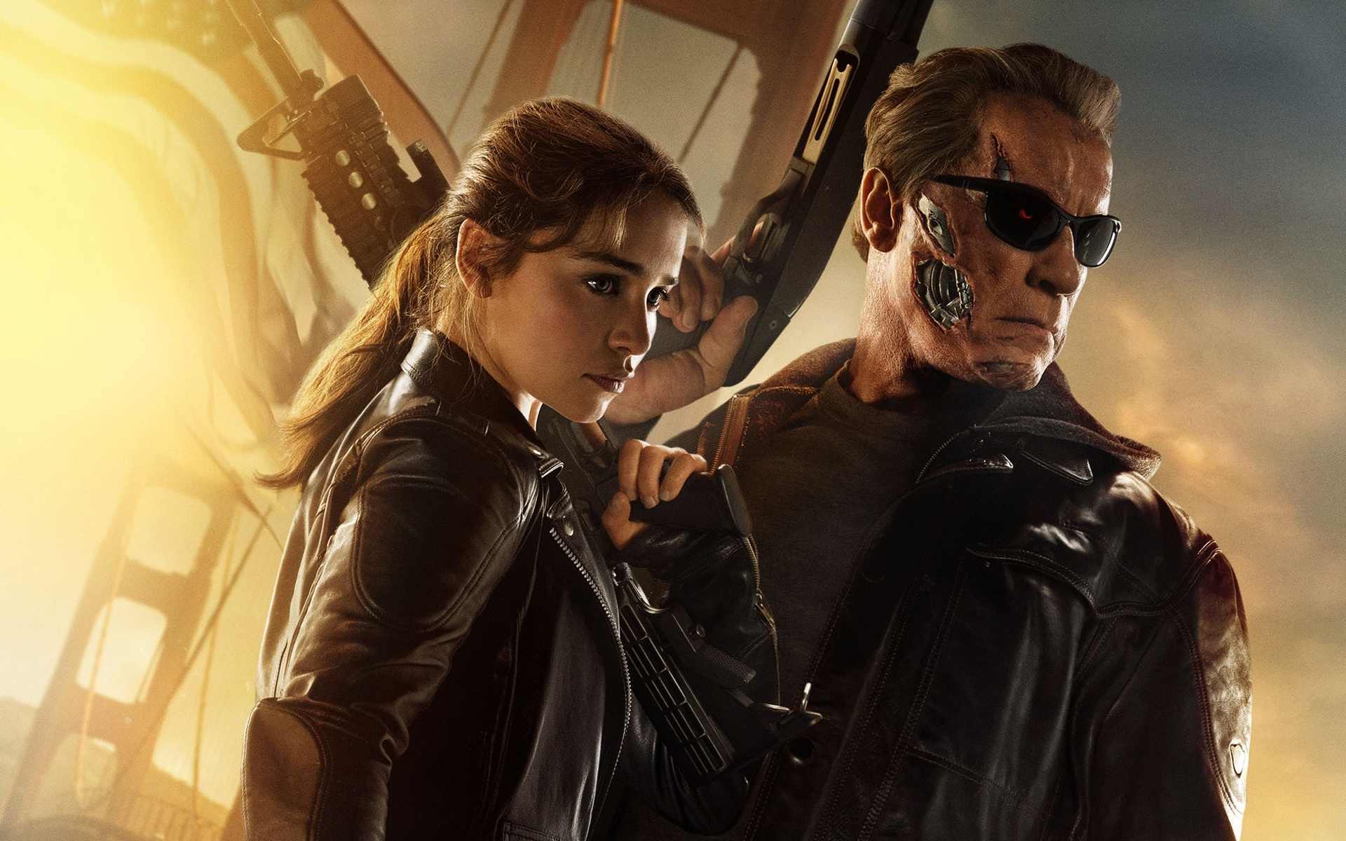 terminator genisys emilia clarke sarah connor arnold schwarzenegger