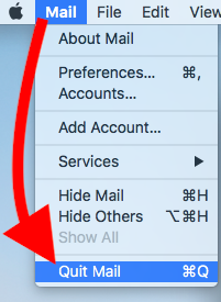 1 select quit mail