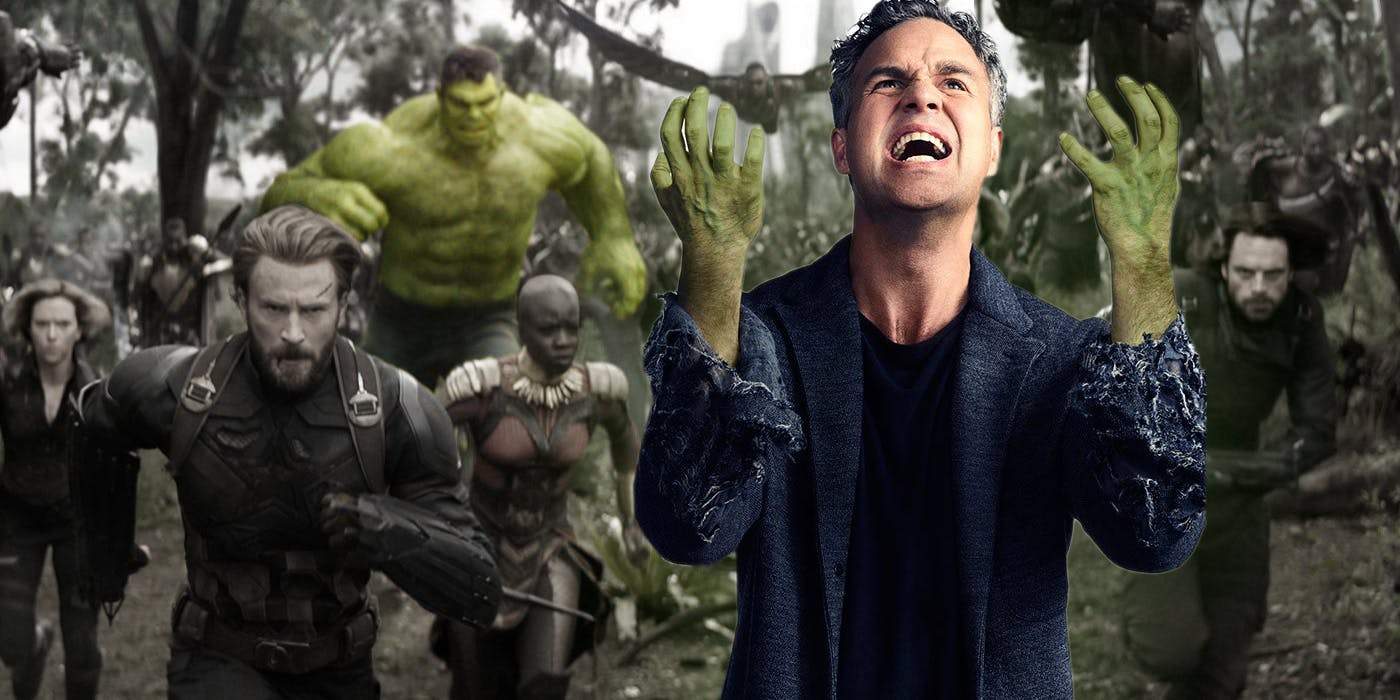 Mark Ruffalo as Bruce Banner and Hulk in Avengers Infinity War