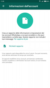 WhatsApp rapporto