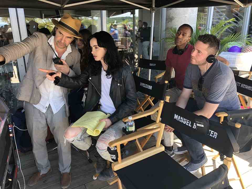 Krysten Ritter (Jessica Jones) durante le riprese