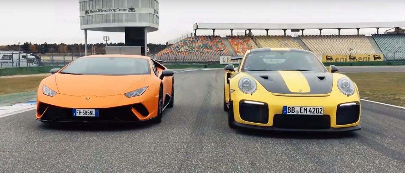 porsche 911 gt2 rs vs lamborghini huracan performante track battle 122131 1