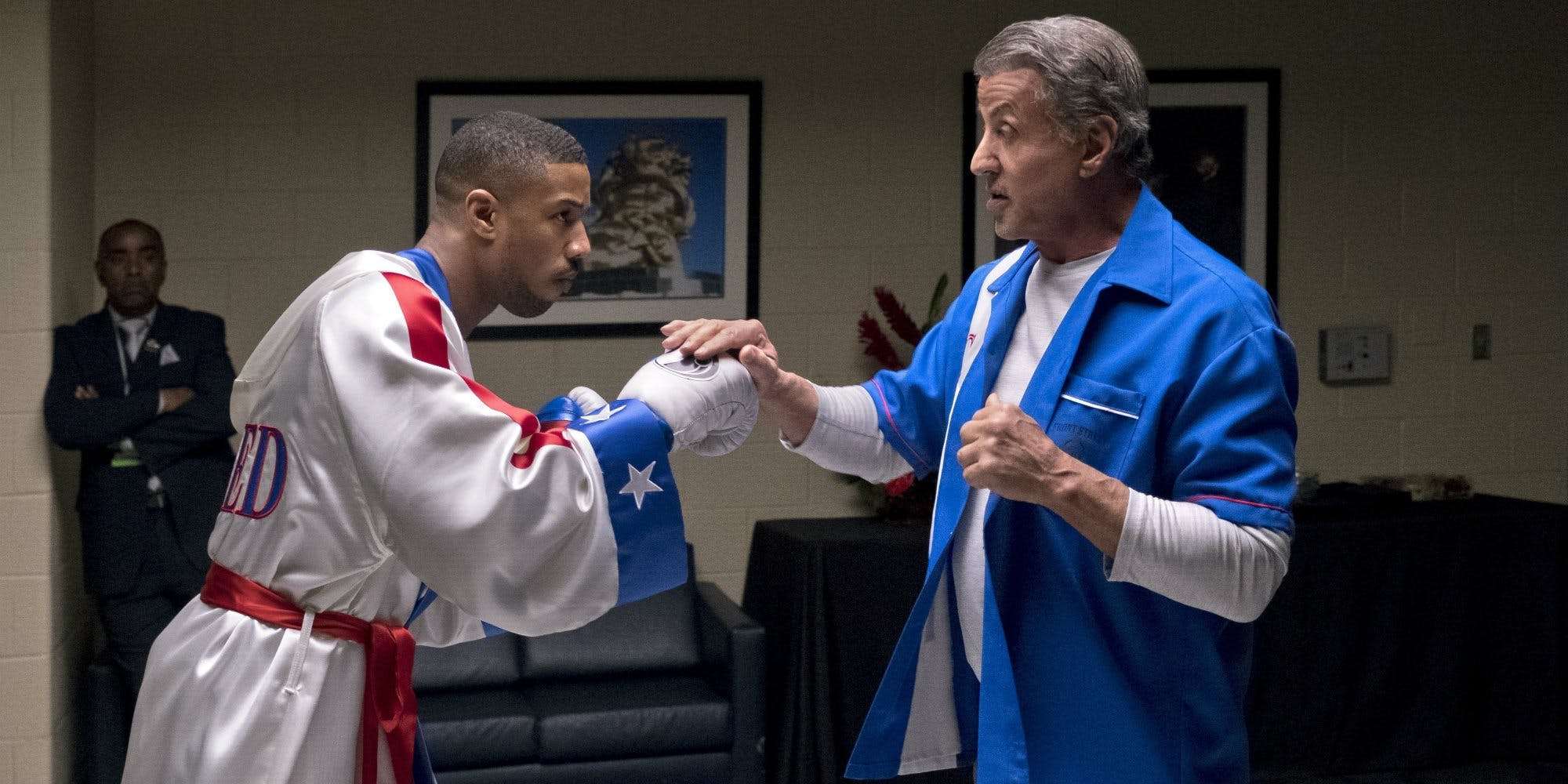 Michael B Jordan and Sylvester Stallone in Creed 2