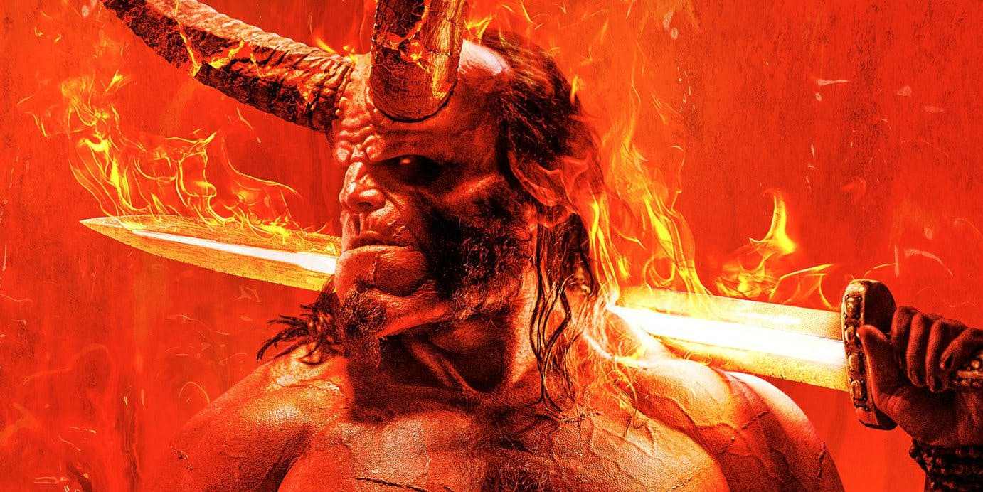 Hellboy 2019 poster with David Harbour