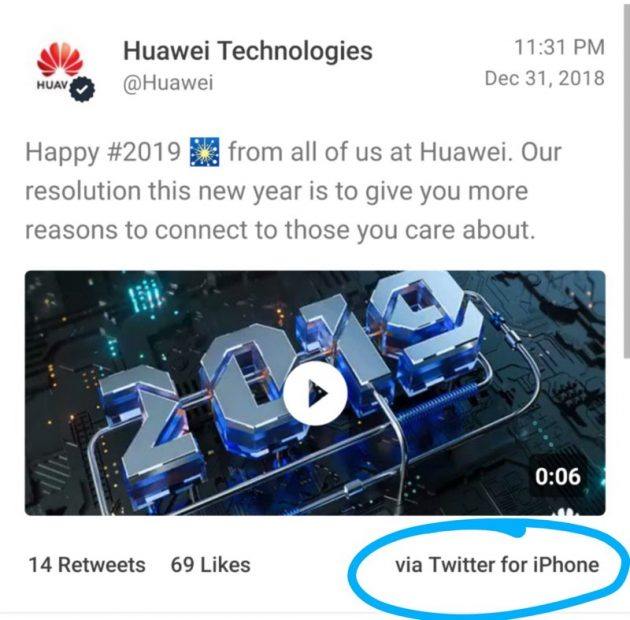 huaweiiphonetweet