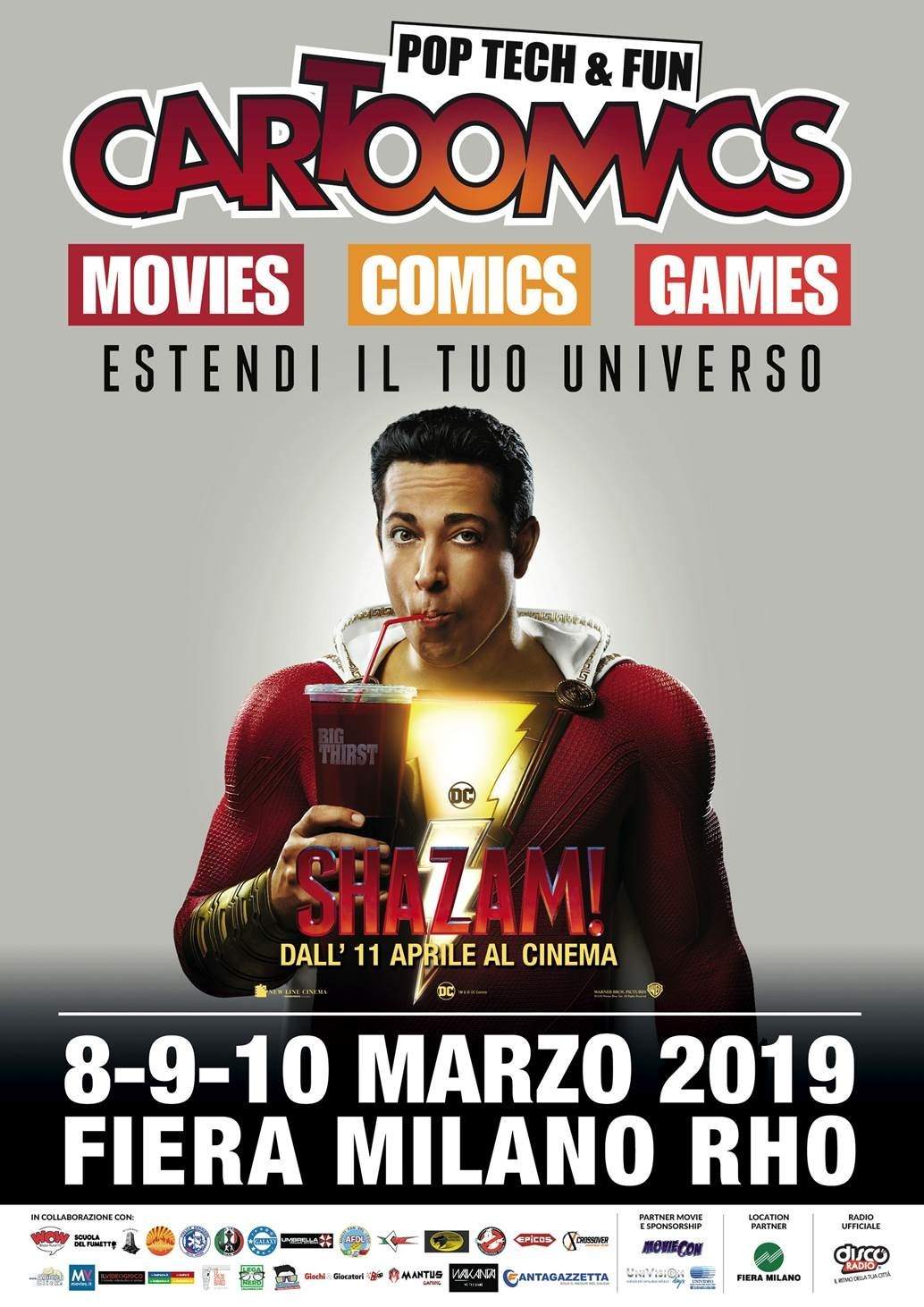 Cartoomics 2019 manifesto Shazam