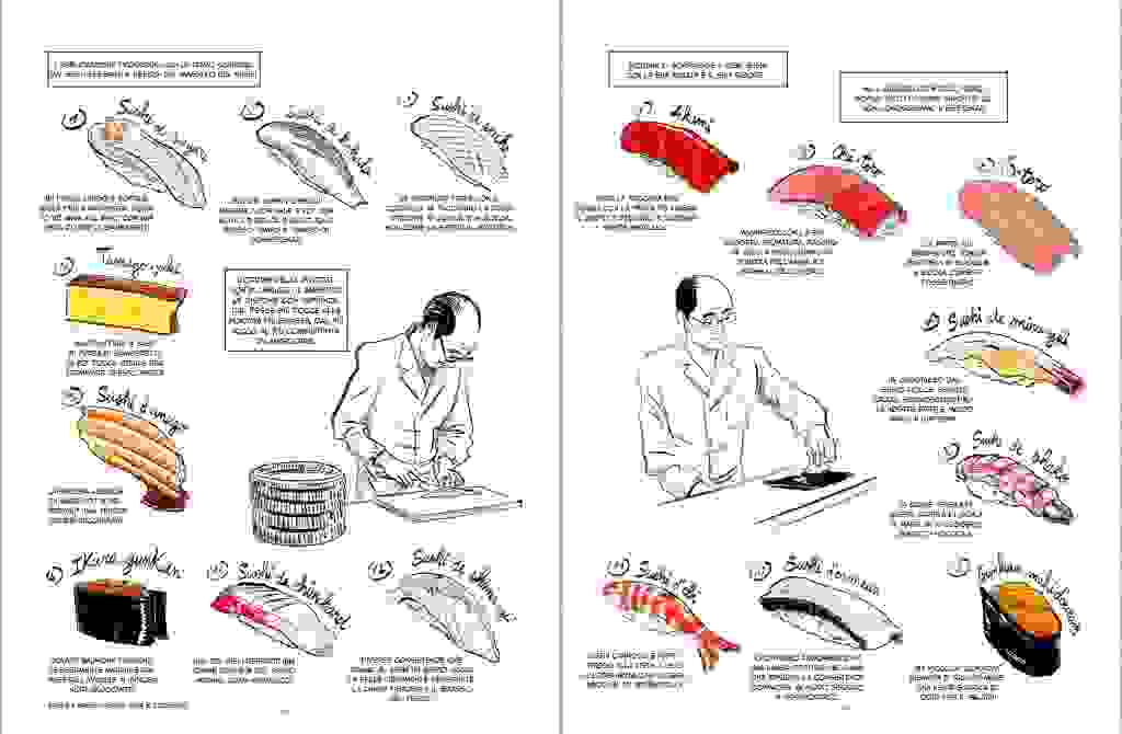 Arte del sushi vari tipi di sushi