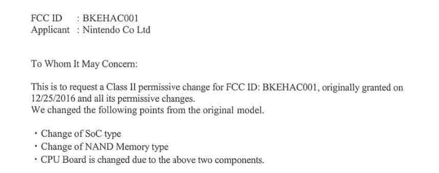 nintendo BKEHAC001 Letter 02 FCC Class II Permissive Change Letter 4349995 2019 07 10 11 56 45