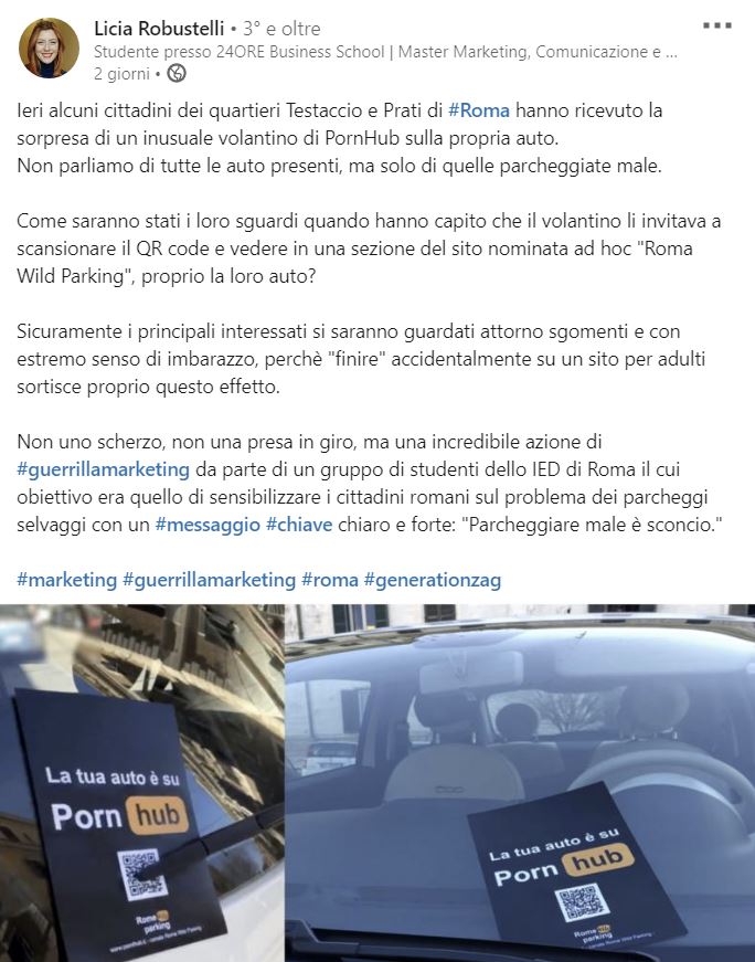 Auto Pornhub Linkedin Roma