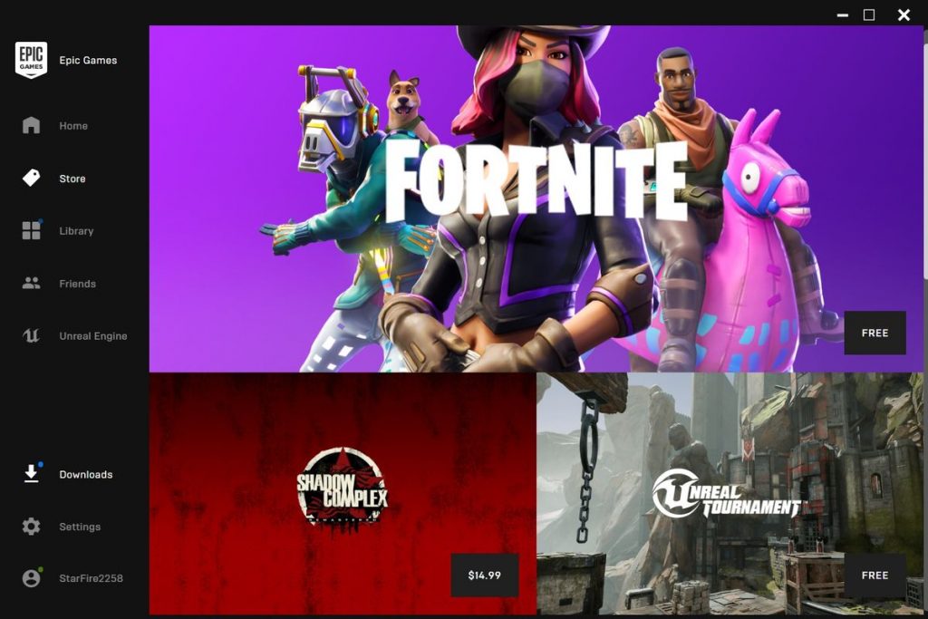 epic games store pagina