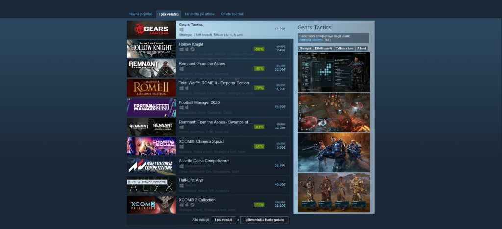 Negozio steam