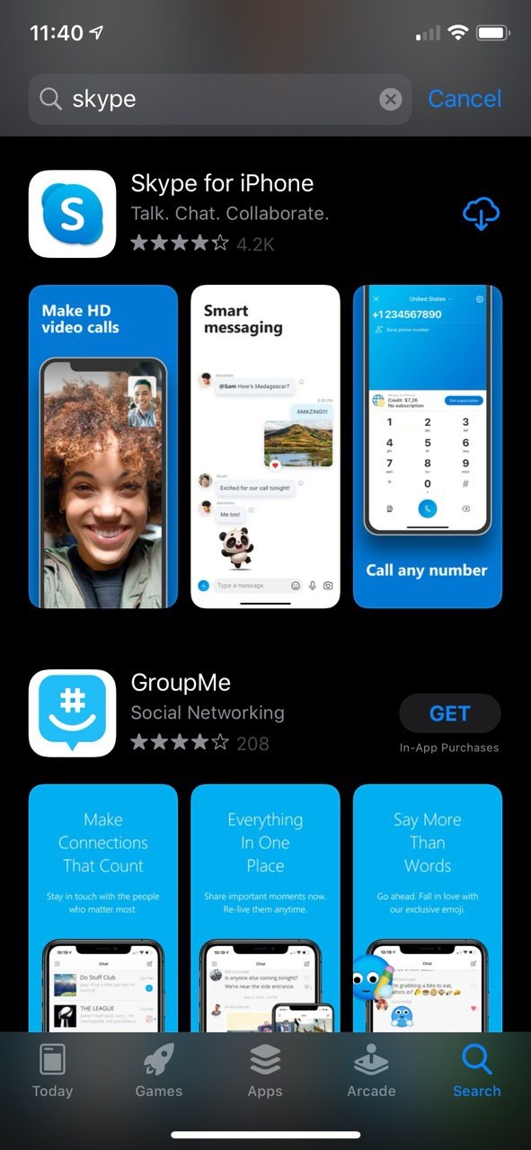 download skype ios