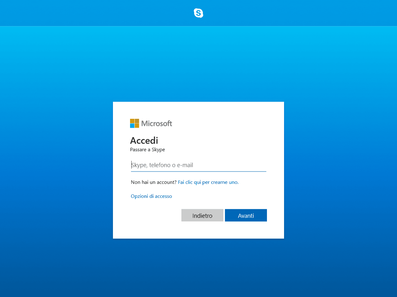 come usare skype login