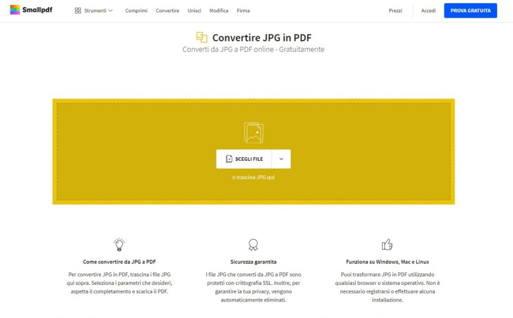 smallpdf.con JPG in PDF