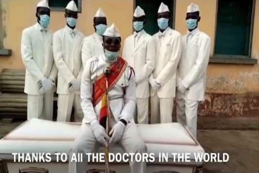 Ghanaian dancing pallbearers