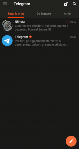 screenshot: cartelle Telegram