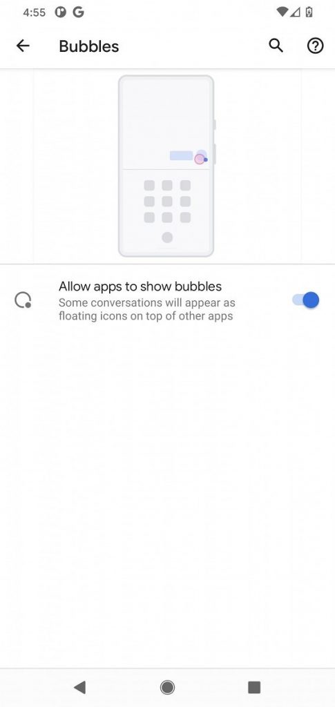 Android 11 Beta 1 notifiche bubble impostazioni