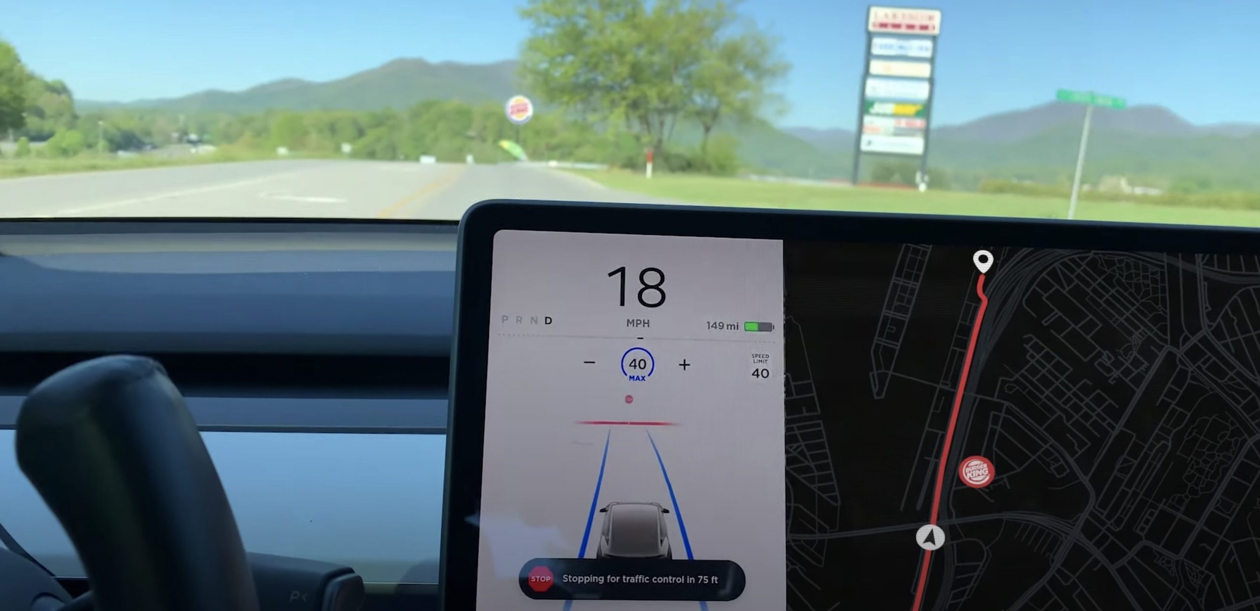 tesla sbaglia stop burger king