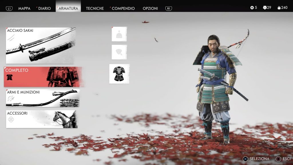 Ghost of Tsushima Menu