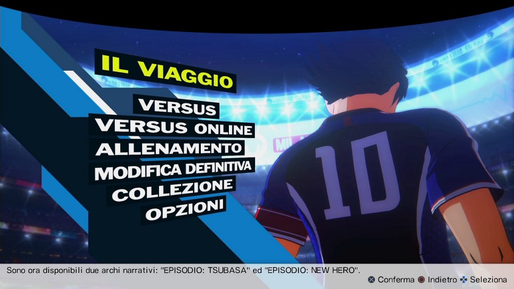 Captain Tsubasa Rise of New Champions menu