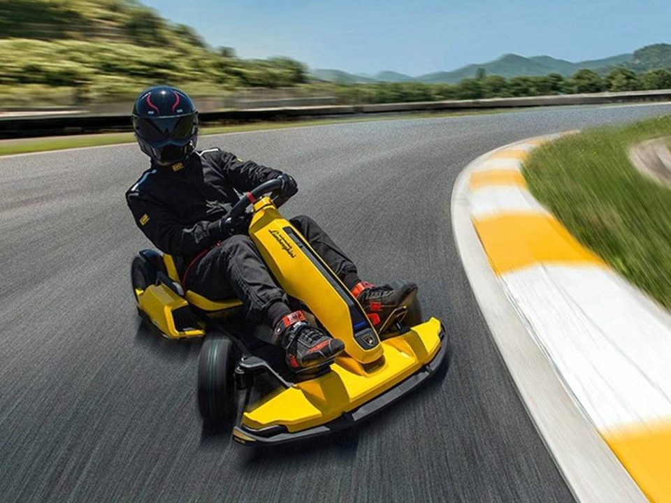 Il go-kart della Lamborghini in pista