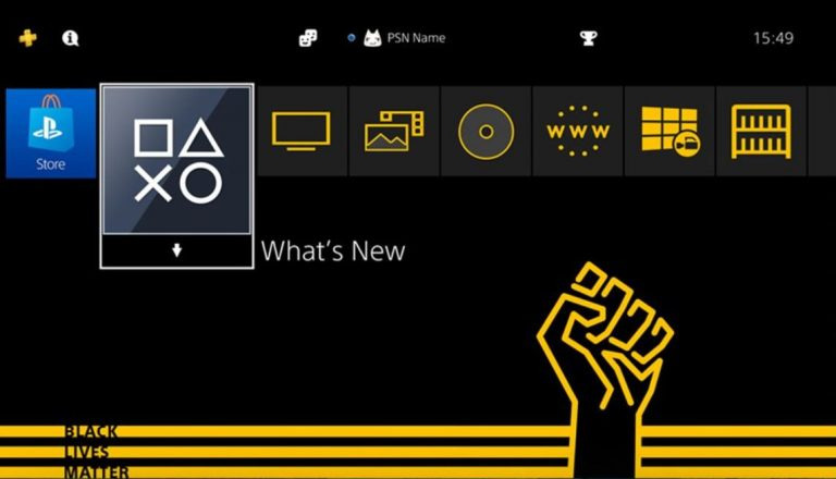 Tema black lives matter per ps4 e ps5