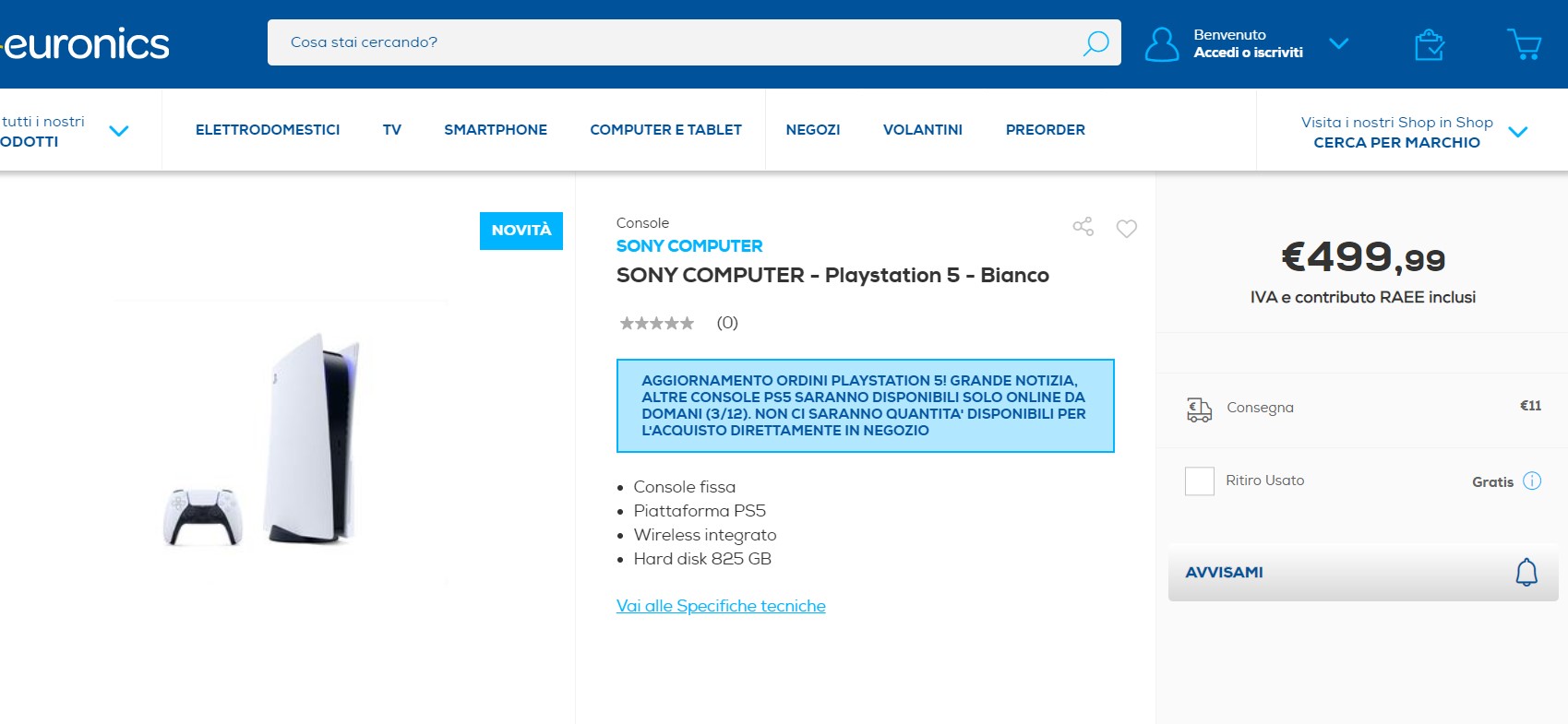 ps5-ordine-euronics