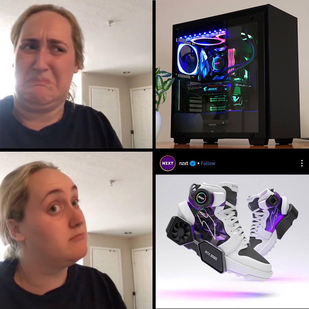 sneaker pc meme