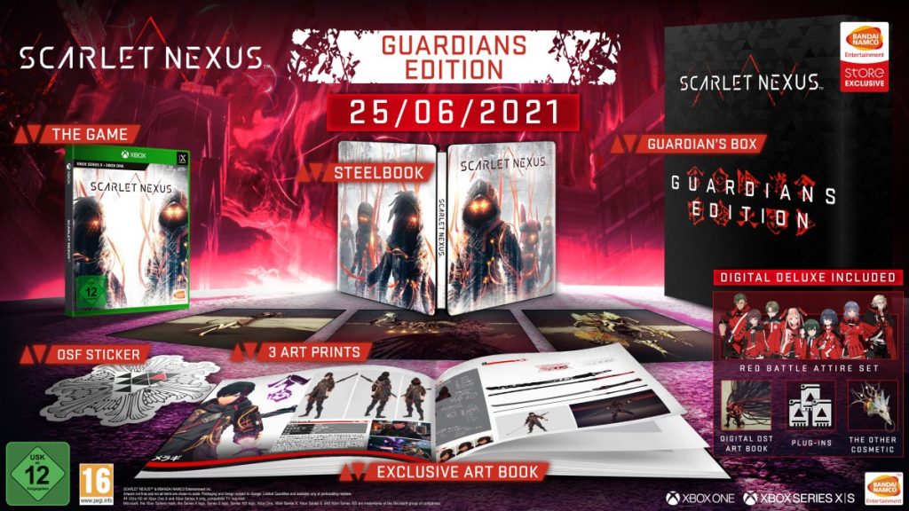 Contenuti della guardians edition di scarlet nexus