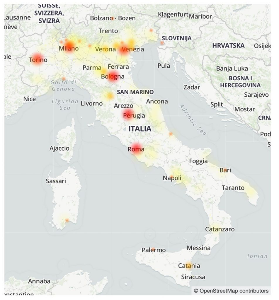 Iliad mappa problemi Italia