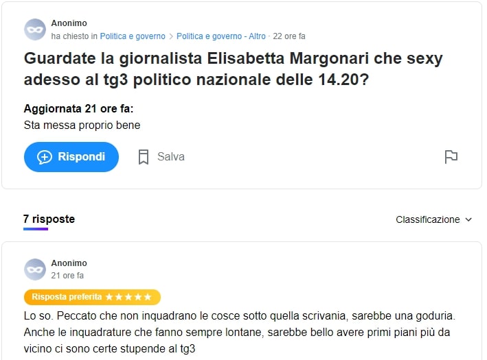 Yahoo Answers domanda italiani eccitati