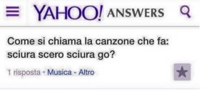 Yahoo Answers sciura sciero sciura go