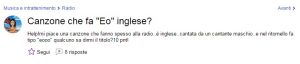 Yahoo Answers domanda EO canzone