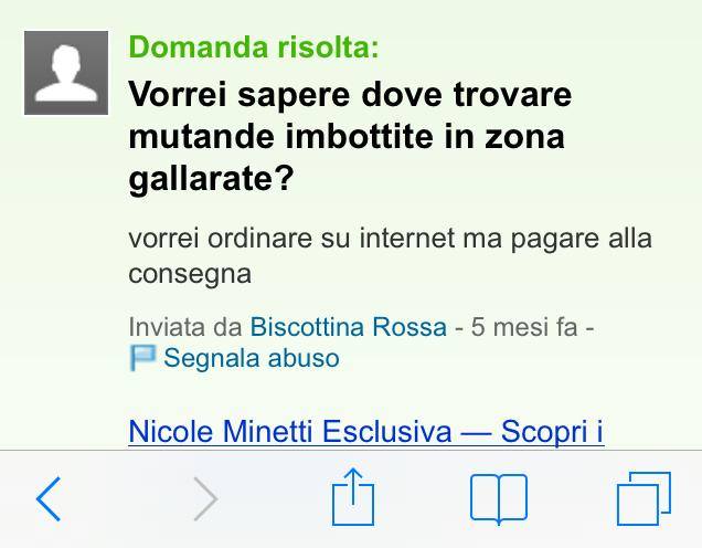 Yahoo Answers mutande imbottite Gallarate domanda