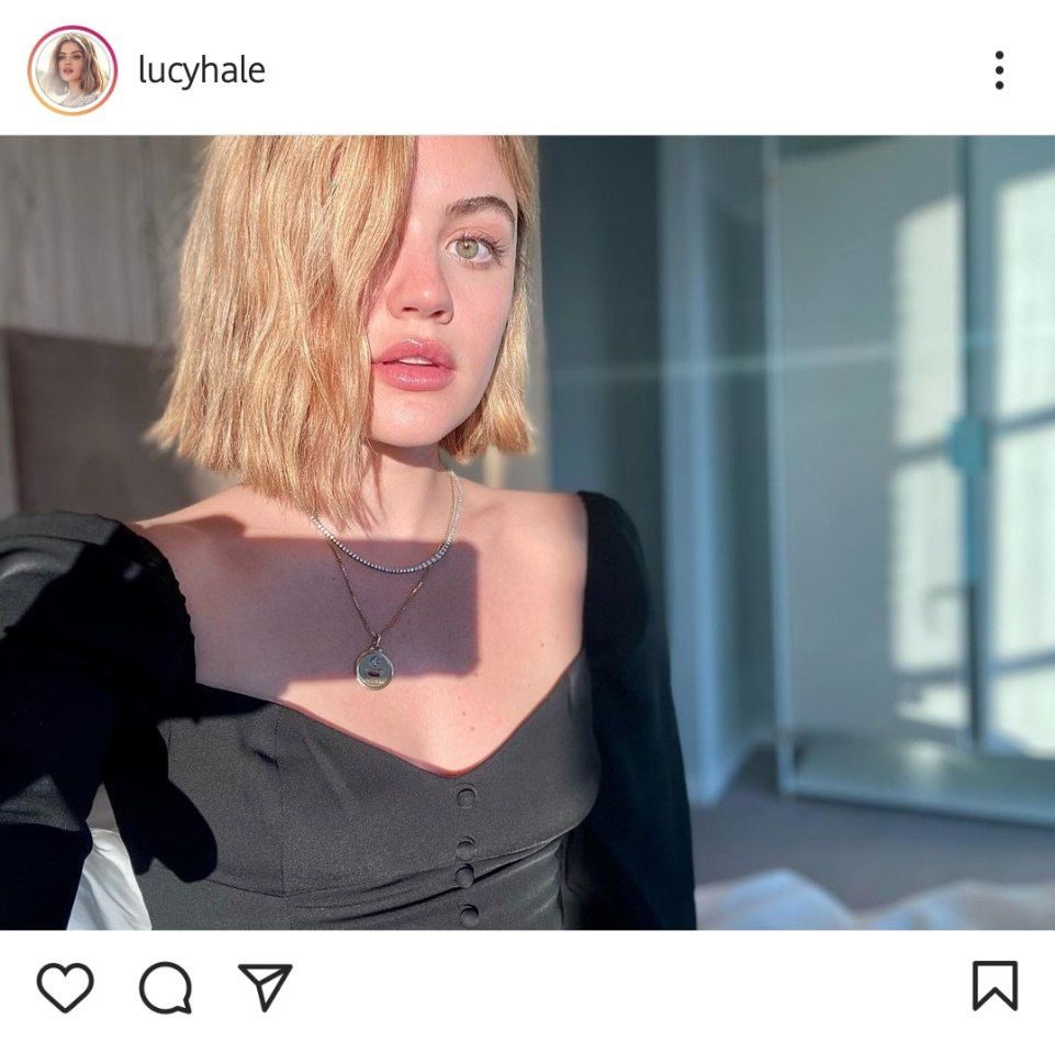 lucy hale nuovo colore di capelli