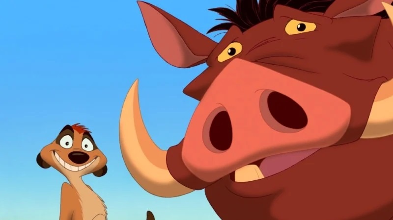 timon e pumbaa in una scena del film il re leone 3d 219329