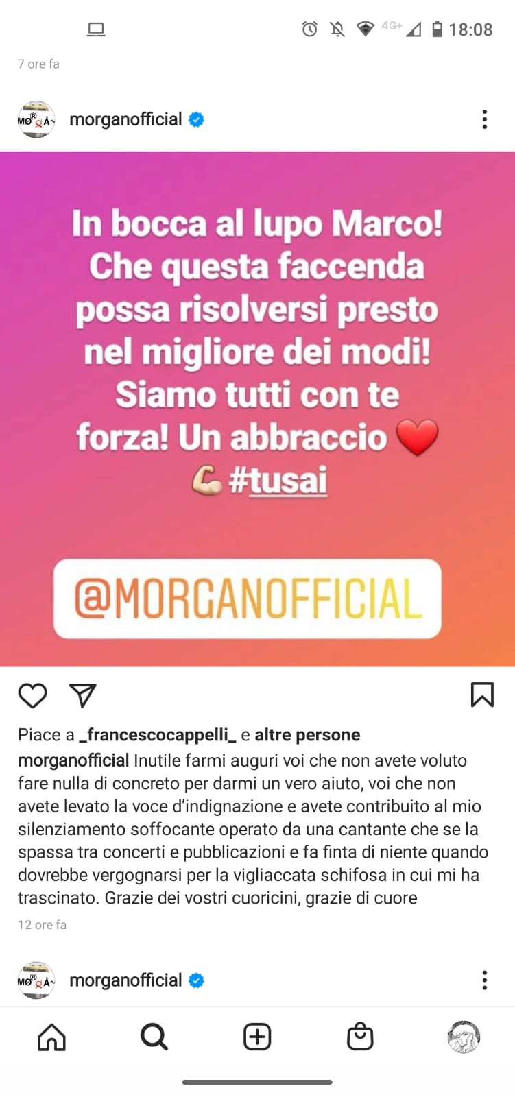 Bugo porta Morgan in tribunale per i fatti di Sanremo 2020