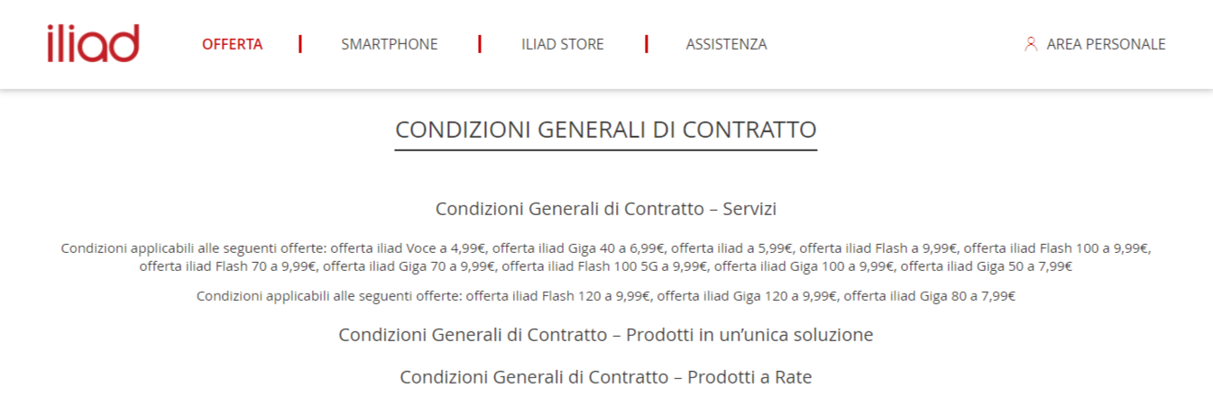 iliad contratto corpo 1