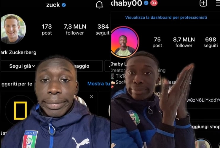 khaby lame - mark zuckerberg - tik tok - instagram