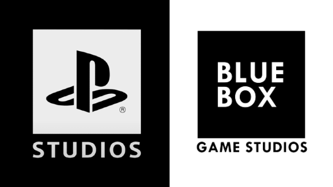 Blue box sviluppatore di abandoned e logo ps studios a confronto