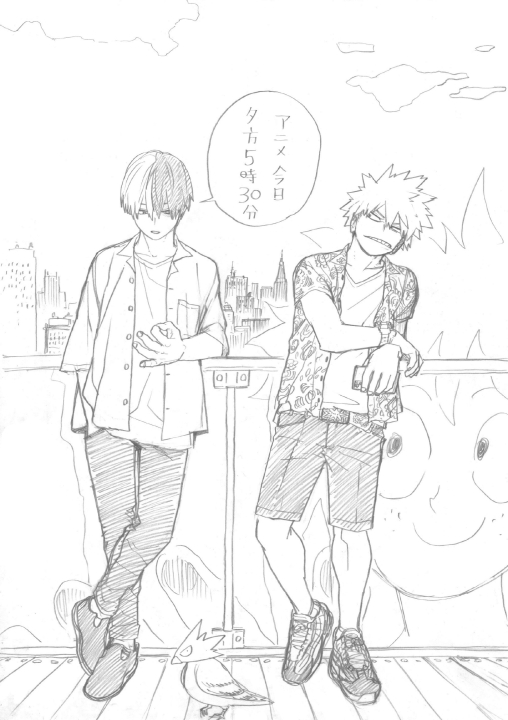 my hero academia 5x12 horikoshi sketch