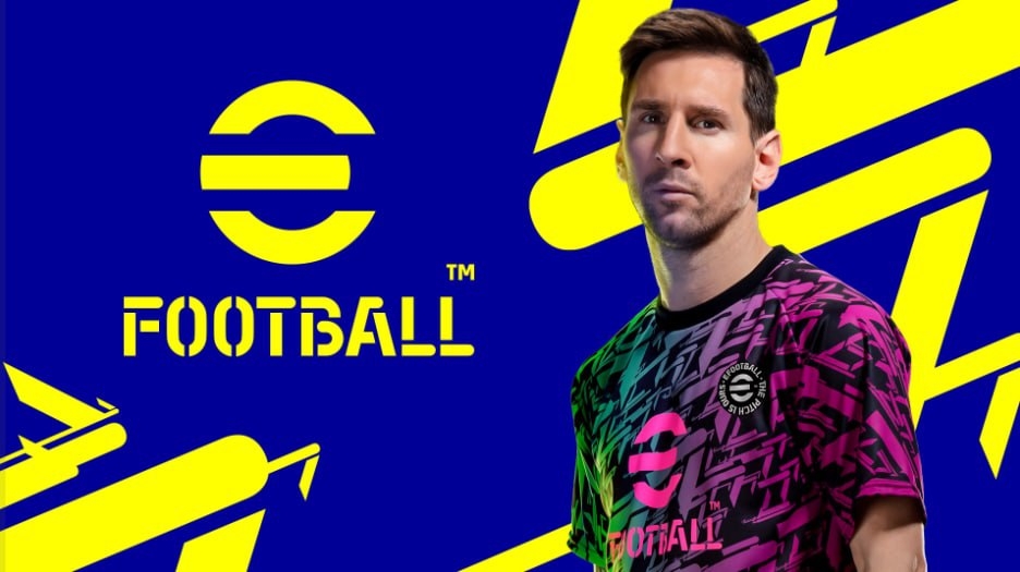 eFootball Logo con Messi