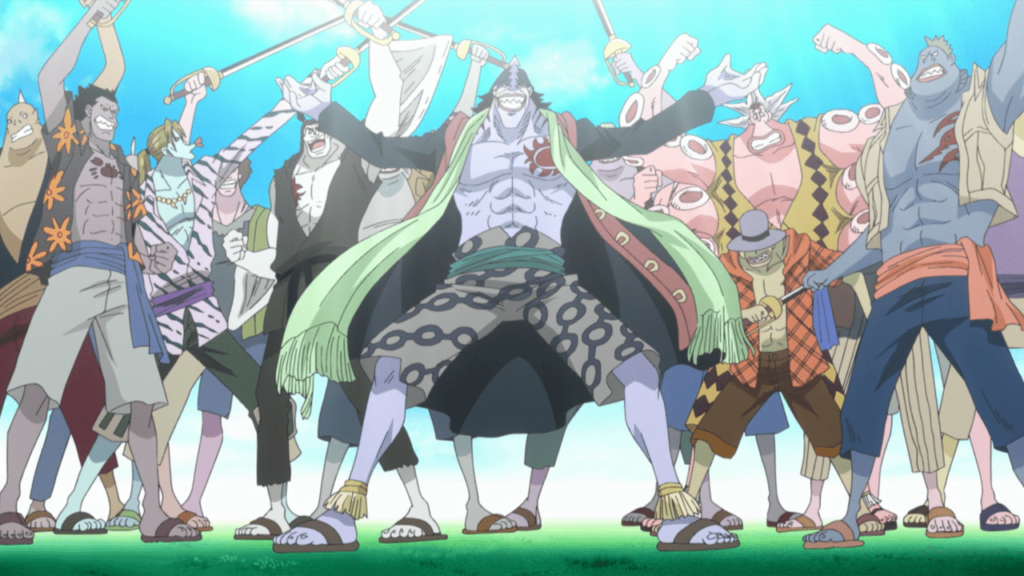 one piece karate degli uomini pesce