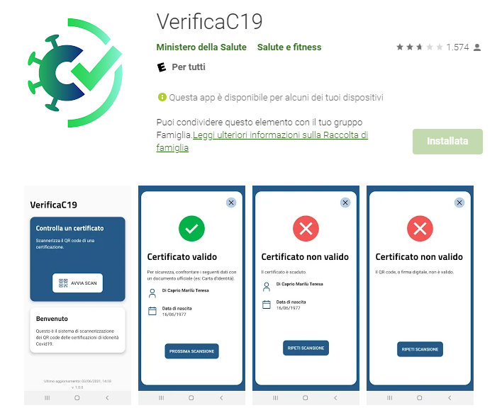 Verifica C19 app