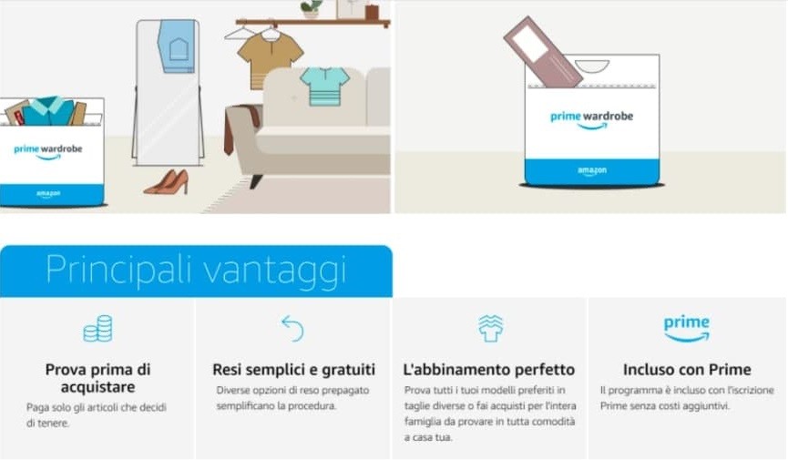 Amazon Prime Wardrobe Italia