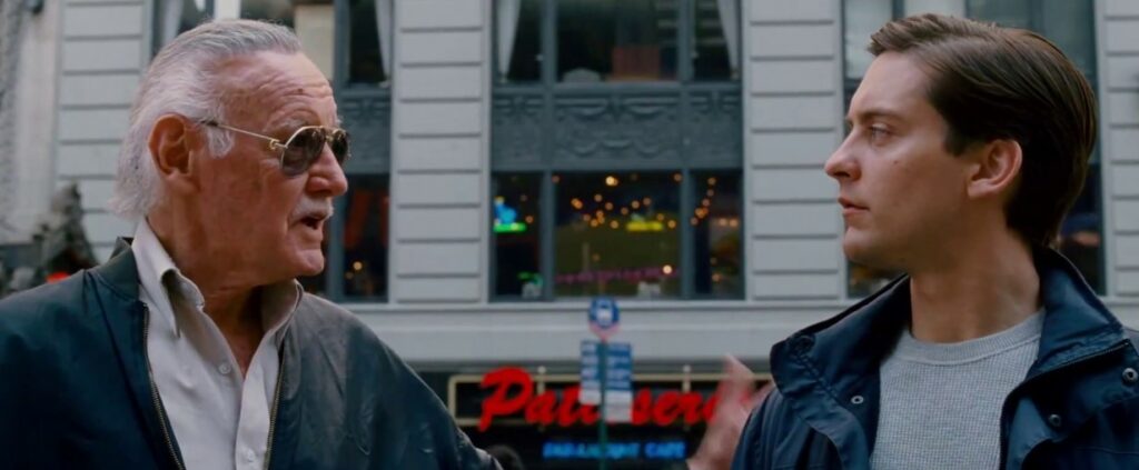 Stan Lee con Maguire in Spider-Man 3