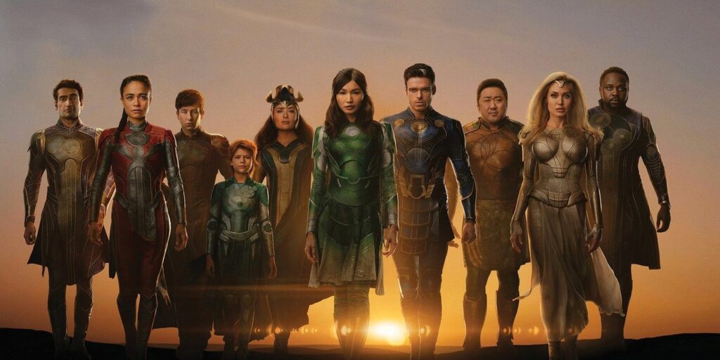 Eternals Movie Cast Characters Lineup Header 2